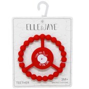 Wholesale - 1pc Silicone Peace Teether - Red "I Love You To The Core" C/P 100, UPC: 195010116404